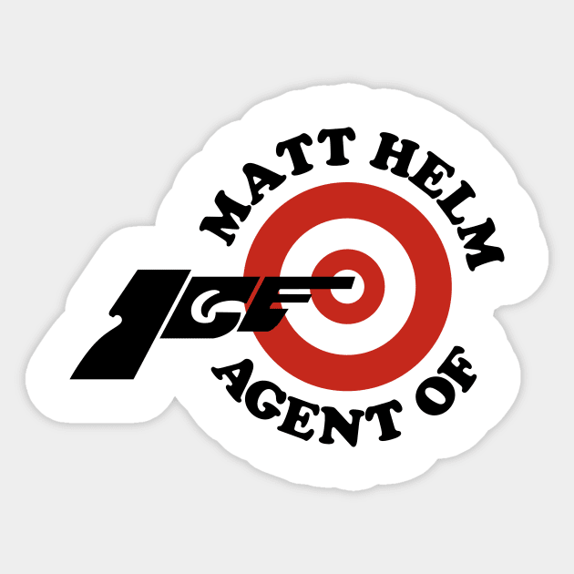 Matt Helm Agent of ICE Sticker by Delmo